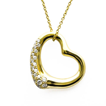 TIFFANY Open Heart Yellow Gold [18K] Diamond Men,Women Fashion Pendant Necklace [Gold]