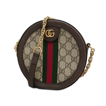 GUCCIAuth  Ophidia 550618 Women's GG Supreme Shoulder Bag Beige