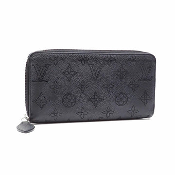 LOUIS VUITTON Round Long Wallet Mahina Zippy Women's M61867 Noir Black