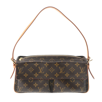 LOUIS VUITTON Monogram Vivacite MM Brown M51164 Women's Canvas Shoulder Bag