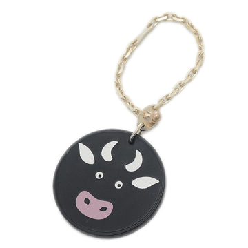 HERMES Animal Keychain Bag Charm Cow