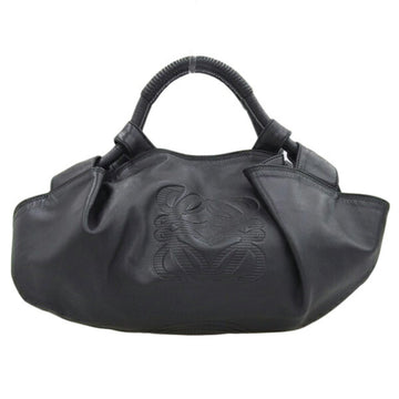 LOEWE Nappa Aire Leather Anagram Handbag Black Ladies