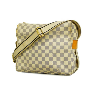 LOUIS VUITTON Shoulder Bag Damier Azur Naviglio N51189 White Ladies