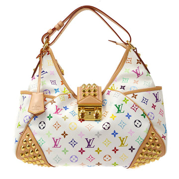 LOUIS VUITTON★ CHRISSIE MM HAND BAG WHITE MULTI-COLOR M40311 10490