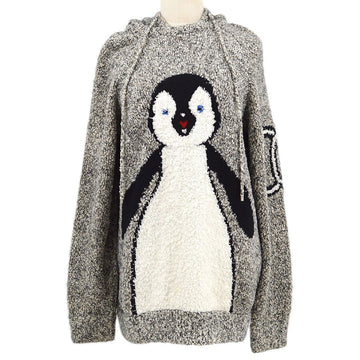 CHANEL 2007 Fall CC penguin-motif knitted hoodie #38 AK38331h