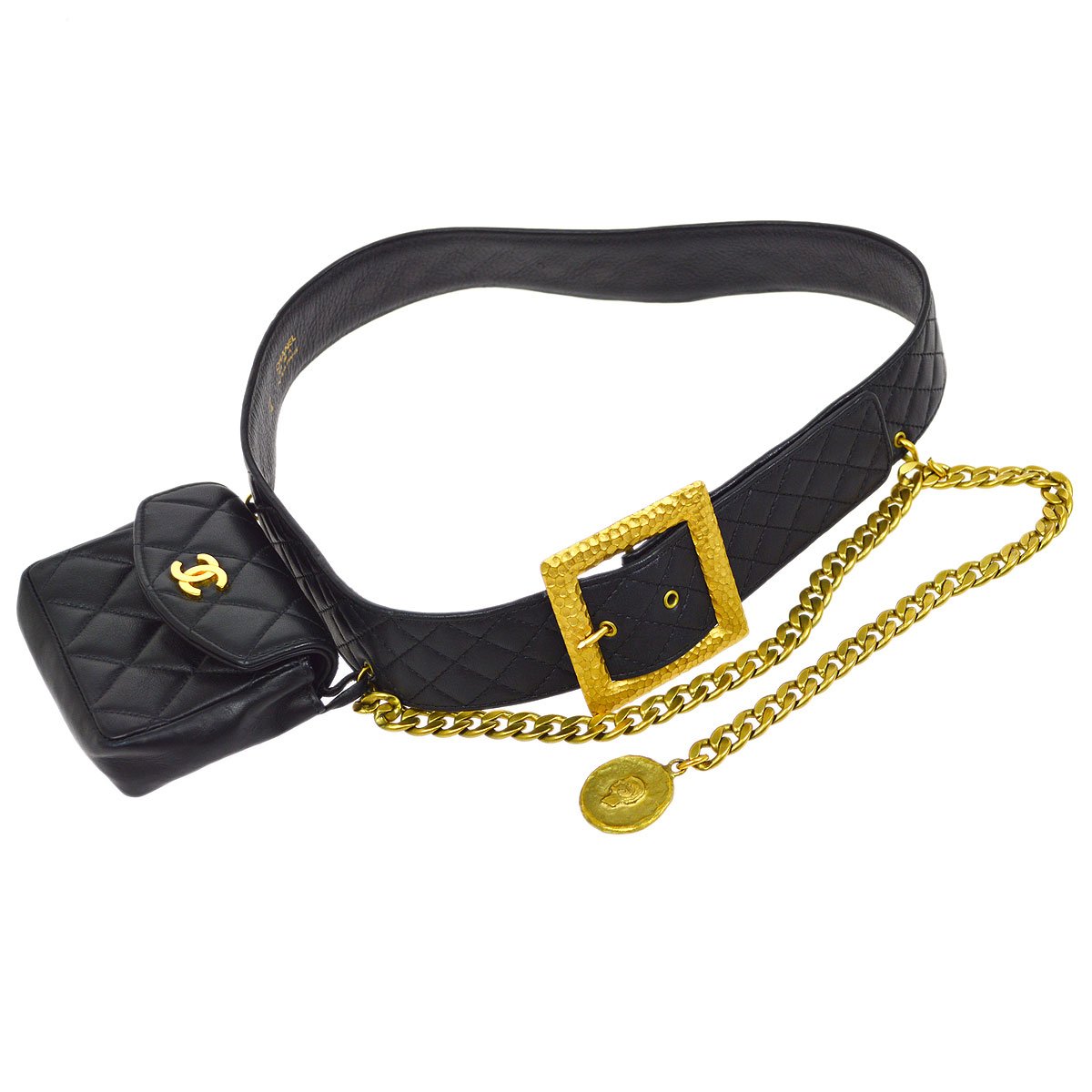 Chanel belt bag discount black