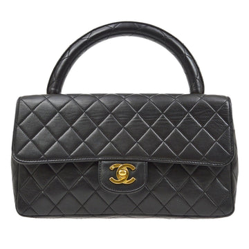 CHANEL Hand Bag Black Lambskin 62036