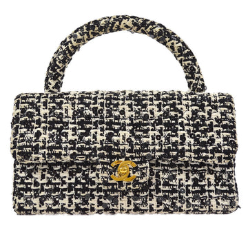 CHANEL★ Tweed Sequins Top Handle Bag 62706