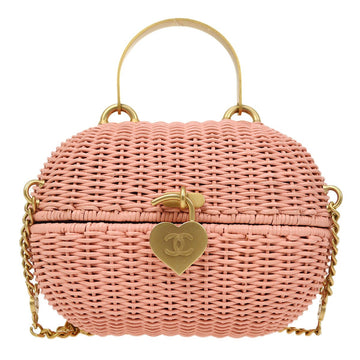 CHANEL 2004 Woven Wicker Love Basket Bag 72913