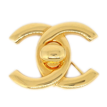 CHANEL 1996 Spring CC Turnlock Brooch Gold Small 96P 93383