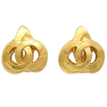 CHANEL 1997 Heart Earrings Clip-On Gold AK38337c