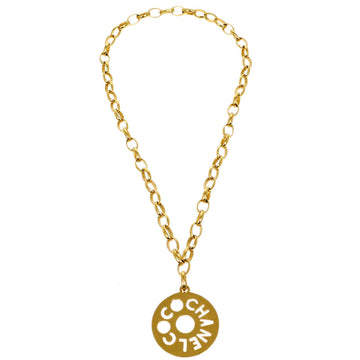 CHANEL Jumbo Huge Medallion Gold Necklace T03871