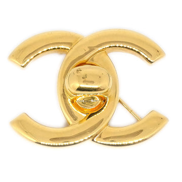 CHANEL Turnlock Brooch Gold 96A 01410