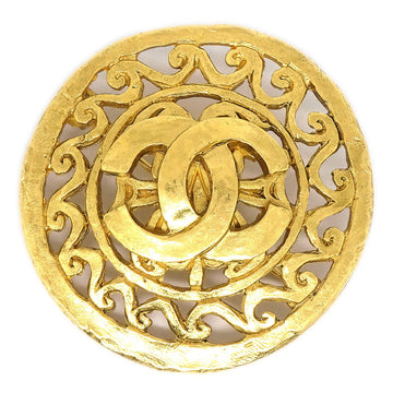 CHANEL Medallion Brooch Gold 95A 05175