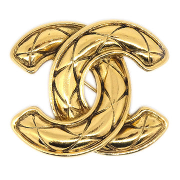 CHANEL Quilted Brooch Gold 1153 AK33259b