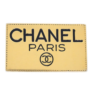 CHANEL★ Plate Brooch Pin Gold 04378