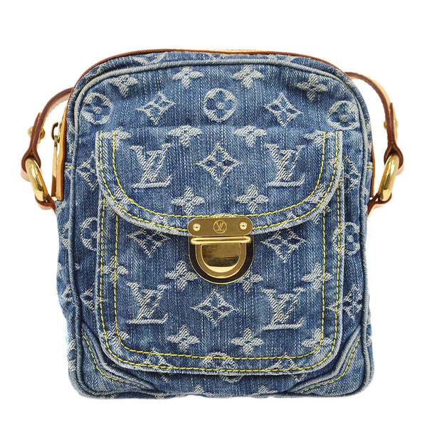 Louis Vuitton Camera Bag Crossbody Blue Monogram Denim M95348 Sr0027 Auction
