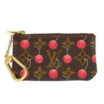 Auth Louis Vuitton Monogram Cherry Pochette Cles Coin Case M95042 Used