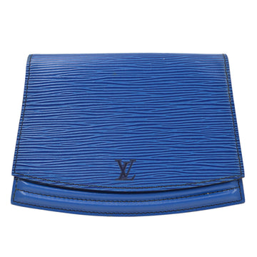 LOUIS VUITTON Louis Vuitton Tribal Mask Shoulder Bag M60795 Epi Leather  Blue Series White Multicolor Silver Hardware Chain Wallet Long