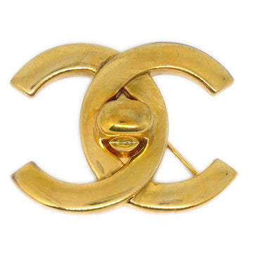 CHANEL Turnlock Brooch Pin Gold 96P 00732