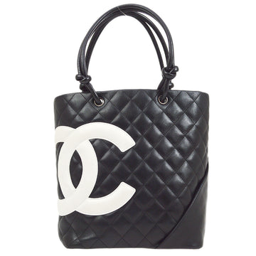 CHANEL 2004-2005 Cambon Ligne Black Calfskin Handbag 94181