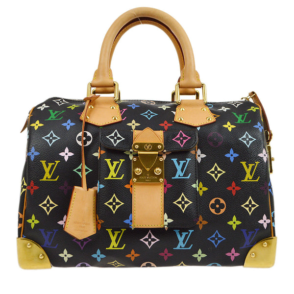 LOUIS VUITTON SPEEDY 30 HAND BAG PURSE MONOGRAM MULTICOLOR M92642 38862