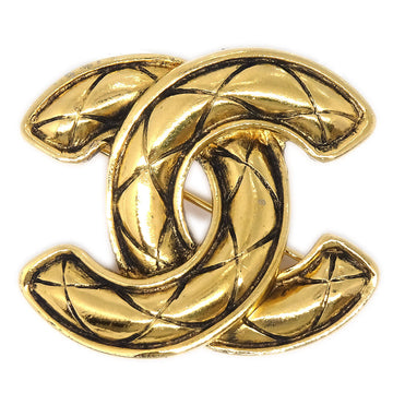 CHANEL Quilted CC Brooch Small 1153 75117