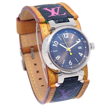 LOUIS VUITTON TAMBOUR QUARTZ WATCH MULTICOLOR 95215