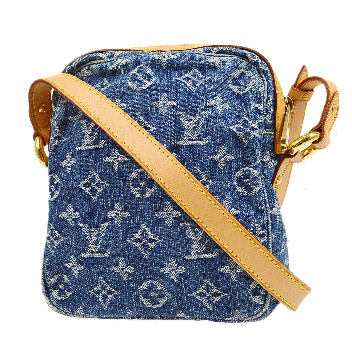 Louis Vuitton Camera Bag Crossbody Blue Monogram Denim M95348 SR2047  A46540d