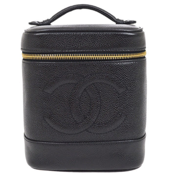 CHANEL 1994-1996 Timeless Vanity Handbag Black Caviar AK38321f