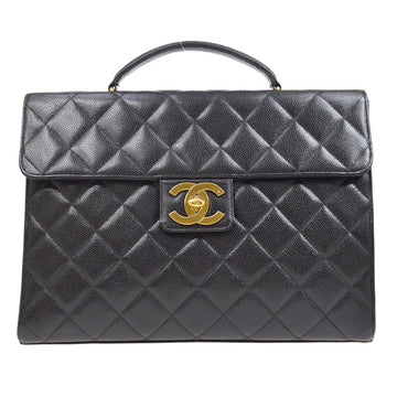 CHANEL 1996-1997 Briefcase Black Caviar 54799