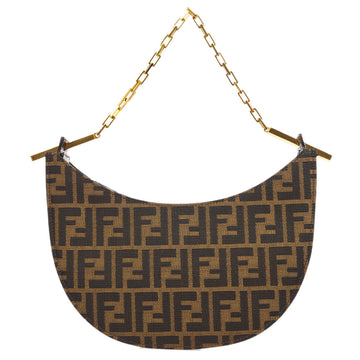 FENDI Zucca Chain Handbag Brown
