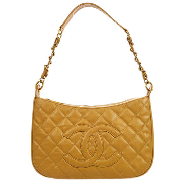 CHANEL 2004-2005 Hobo Bag Beige Caviar 46239