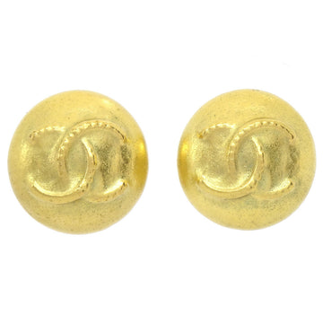 CHANEL 1995 Button Earrings Gold AK35540f