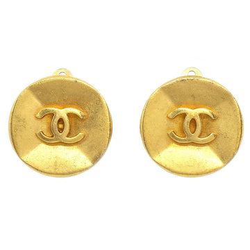 CHANEL 1994 Button Earrings Gold AK35561f
