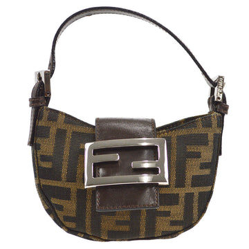 FENDI★ Zucca Micro Handbag Brown 46488
