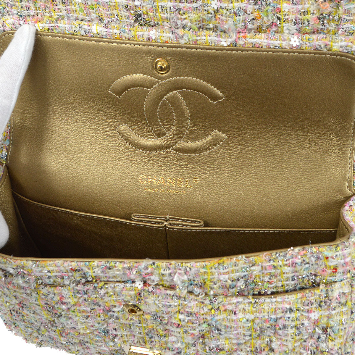 Chanel Multicolor Quilted Tweed Reissue WOC Bag