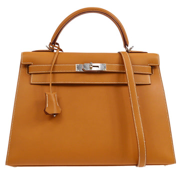 HERMES 2002 KELLY 32 SELLIER Natural Vache 25525
