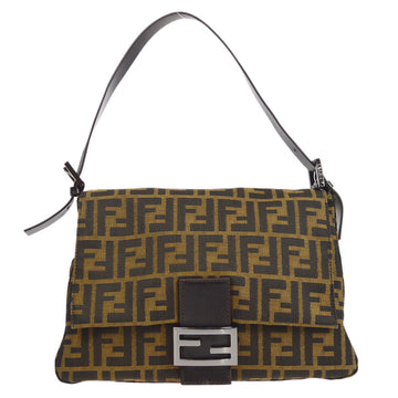 FENDI Mamma Baguette Zucca Handbag Brown 17478