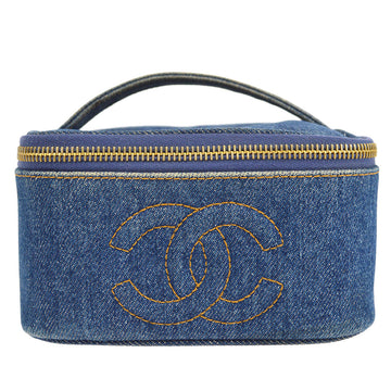 CHANEL Cosmetic Mini Vanity Handbag Indigo Denim 17625