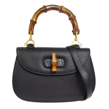 GUCCI Classic Bamboo Handbag Black 26651