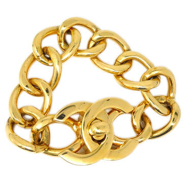 CHANEL 1995 CC Turnlock Gold Chain Bracelet 95A 26918