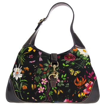 GUCCI GG Flora Hobo Bag Black 27403