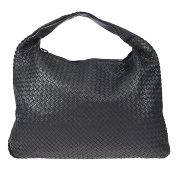 Bottega Veneta Intrecciato Hobo Handbag Black 26321