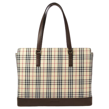 Burberry Check Tote Handbag Beige 48502