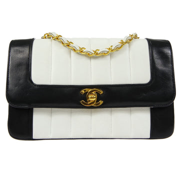 CHANEL Mademoiselle Chain Shoulder Bag Bi-Color Lambskin 46266