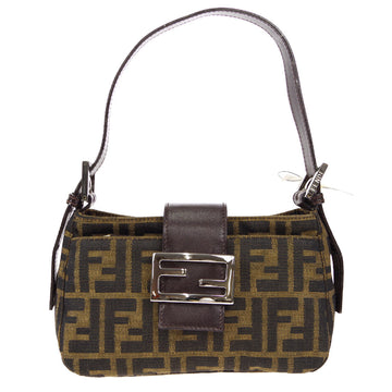 FENDI Zucca Handbag Brown 58146