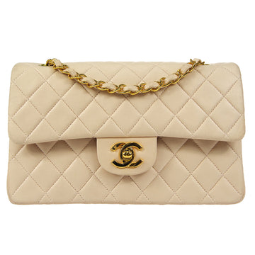 CHANEL Classic Double Flap Small Shoulder Bag Pink Lambskin 75757