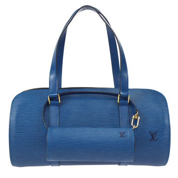 LOUIS VUITTON SOUFFLOT HANDBAG TOLEDO BLUE EPI M52225 48558