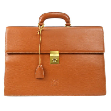 LOEWE Briefcase Business Handbag Brown 48795